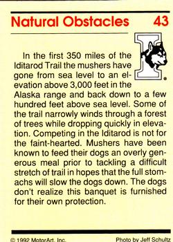 1992 MotorArt Iditarod Sled Dog Race #43 Natural Obstacles Back